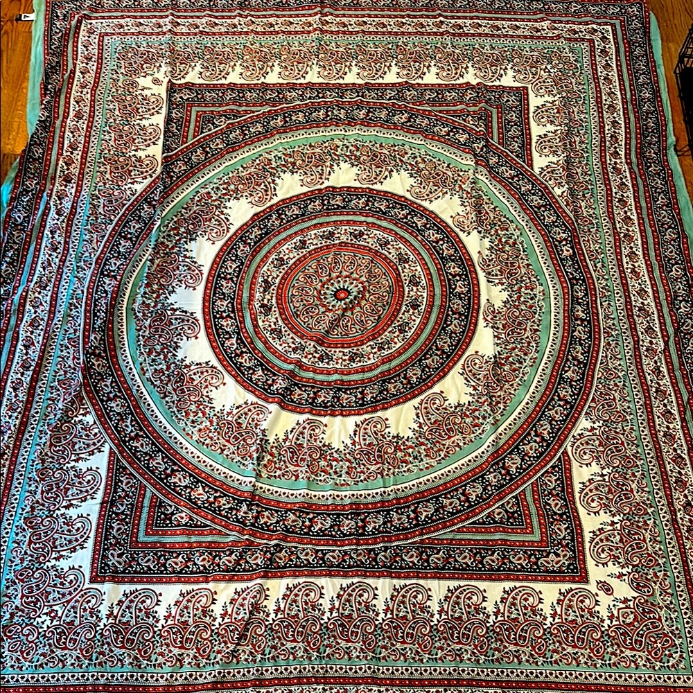 Intricate Multicolor Tapestry Wall Hanging
80”x100”